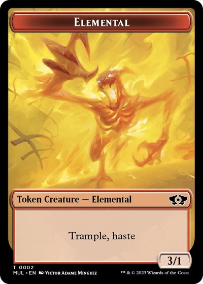 Elemental Token (March of the Machine: Multiverse Legends) Light Play