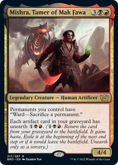 Mishra, Tamer of Mak Fawa (The Brothers' War) Light Play Foil