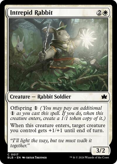 Intrepid Rabbit (Bloomburrow) Light Play Foil