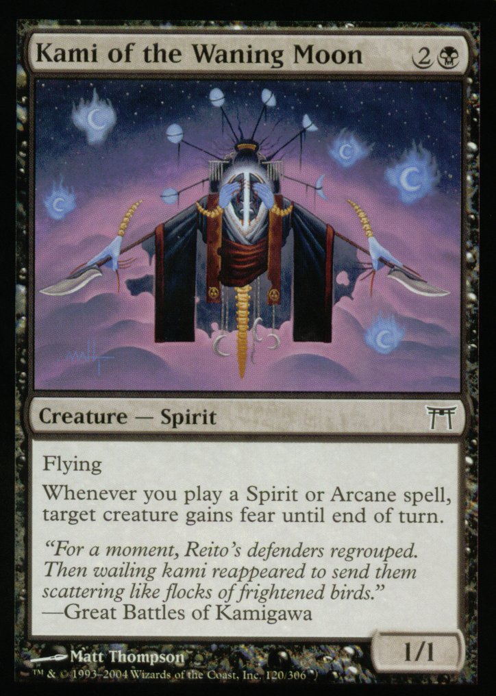 Kami of the Waning Moon (Champions of Kamigawa) Light Play