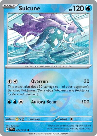 Suicune (Poke Ball Pattern) (SV: Prismatic Evolutions) Light Play Holofoil