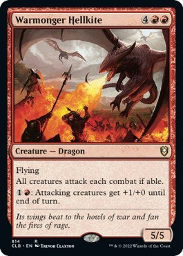 Warmonger Hellkite (Commander Legends: Battle for Baldur's Gate) Light Play