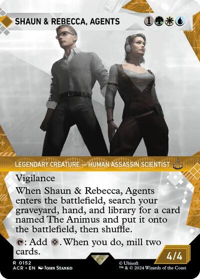 Shaun & Rebecca, Agents (Showcase) (Universes Beyond: Assassin's Creed) Light Play