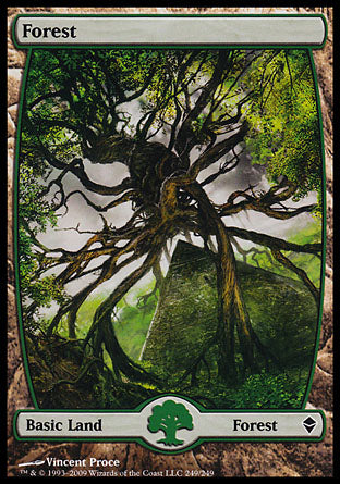 Forest (249) (Zendikar) Light Play
