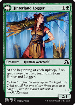 Hinterland Logger (Timber Shredder) (Shadows Over Innistrad) Light Play