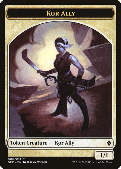 Kor Ally Token (Battle for Zendikar) Light Play