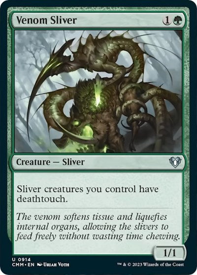 Venom Sliver (Commander Masters) Light Play