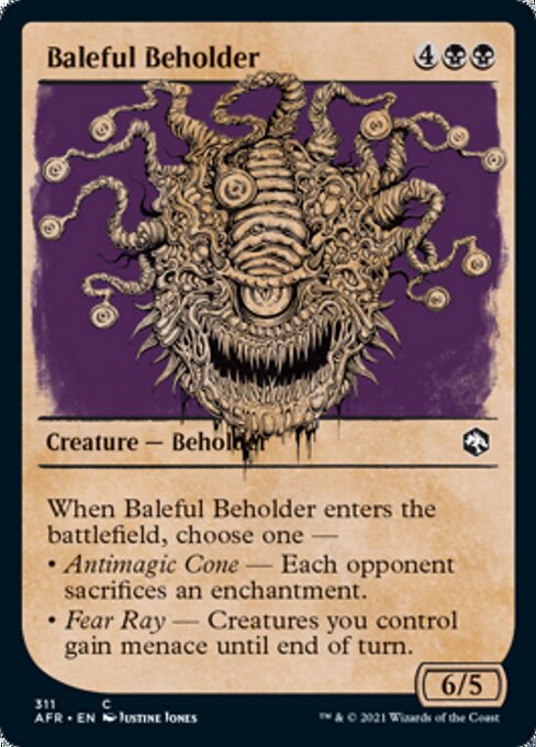 Baleful Beholder (Showcase) (Adventures in the Forgotten Realms) Light Play Foil