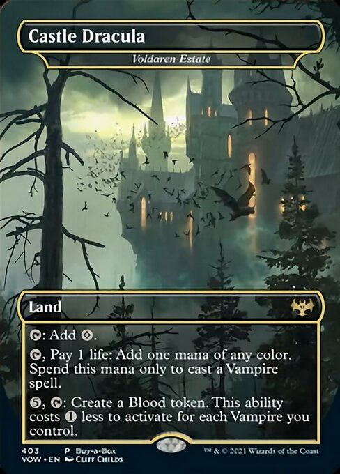 Castle Dracula BIBB Promo (Innistrad: Crimson Vow) Light Play Foil