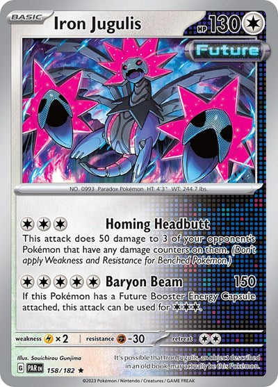 Iron Jugulis - 158 (Scarlet and Violet: Paradox Rift) Light Play Holofoil