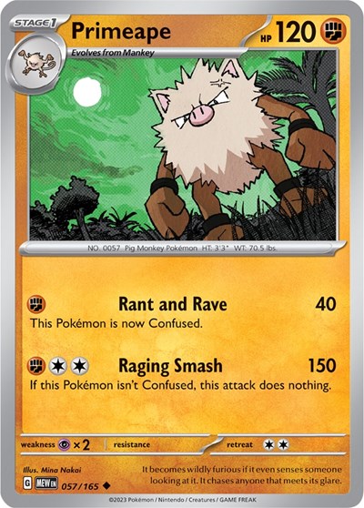 Primeape (Scarlet and Violet: 151) Light Play