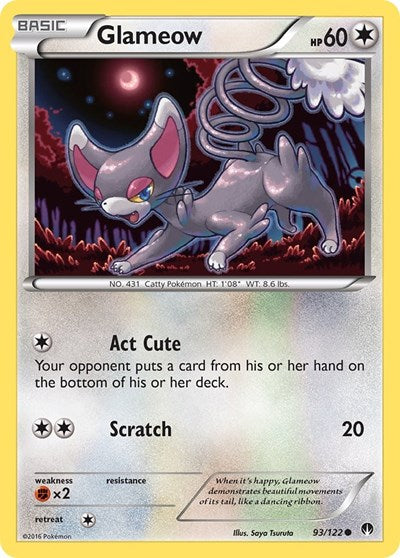 Glameow (XY - BREAKpoint) Damaged / Poor
