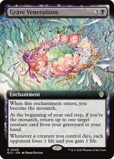 Grave Venerations (Extended Art) (Commander: Lorwyn Eclipsed) Light Play