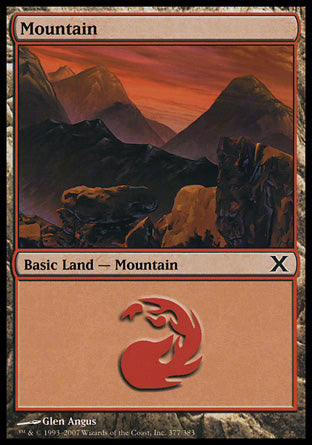 Mountain (377) (10th Edition) Medium Play