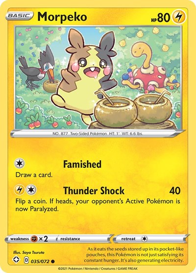 Morpeko (035) (Shining Fates) Medium Play Reverse Holofoil