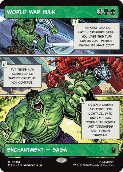 World War Hulk (Borderless) (Marvel Super Heroes) Light Play Foil