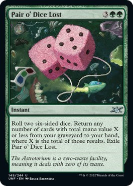 Pair o' Dice Lost (Unfinity) Light Play