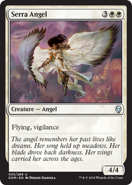 Serra Angel (Dominaria) Light Play