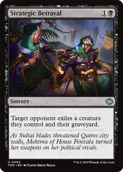 Strategic Betrayal (Tarkir: Dragonstorm) Light Play Foil