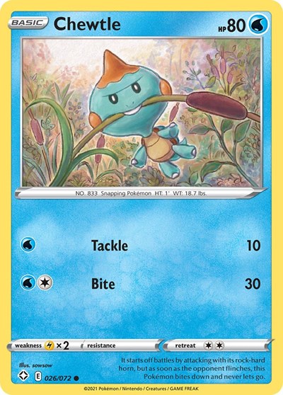Chewtle (Shining Fates) Light Play