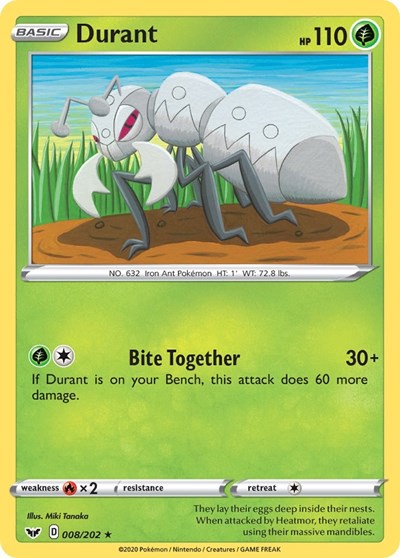 Durant (SWSH01: Sword & Shield Base Set) Light Play