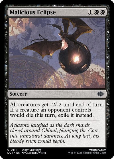 Malicious Eclipse (The Lost Caverns of Ixalan) Light Play Foil