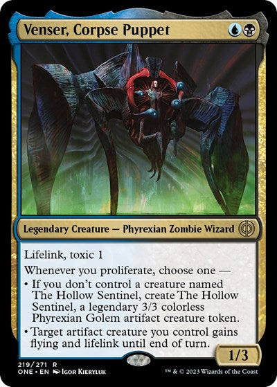 Venser, Corpse Puppet (Phyrexia: All Will Be One) Light Play Foil