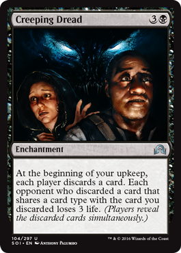 Creeping Dread (Shadows Over Innistrad) Light Play