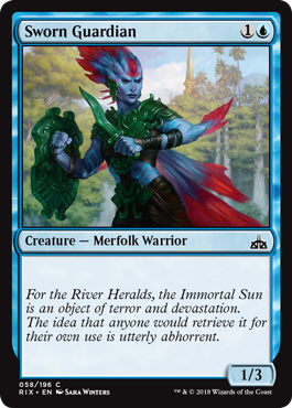 Sworn Guardian (Rivals of Ixalan) Light Play