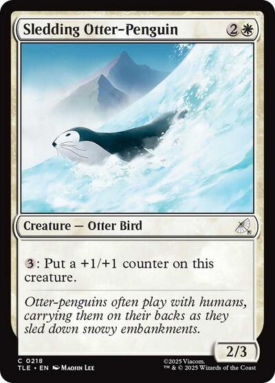 Sledding Otter-Penguin (Avatar: The Last Airbender: Eternal-Legal) Light Play Foil