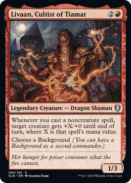 Livaan, Cultist of Tiamat (Commander Legends: Battle for Baldur's Gate) Light Play