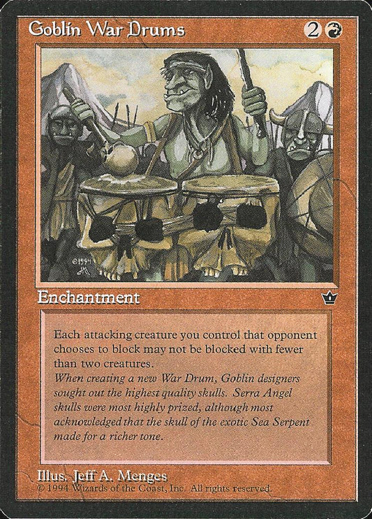 Goblin War Drums (Menges) (Fallen Empires) Light Play