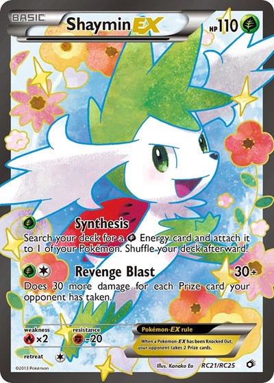 Shaymin EX (Full Art) (Legendary Treasures: Radiant Collection) Damaged / Poor Holofoil