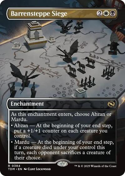 Barrensteppe Siege (Borderless) (Tarkir: Dragonstorm) Light Play