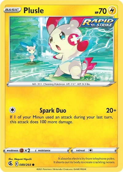 Plusle (SWSH08: Fusion Strike) Light Play