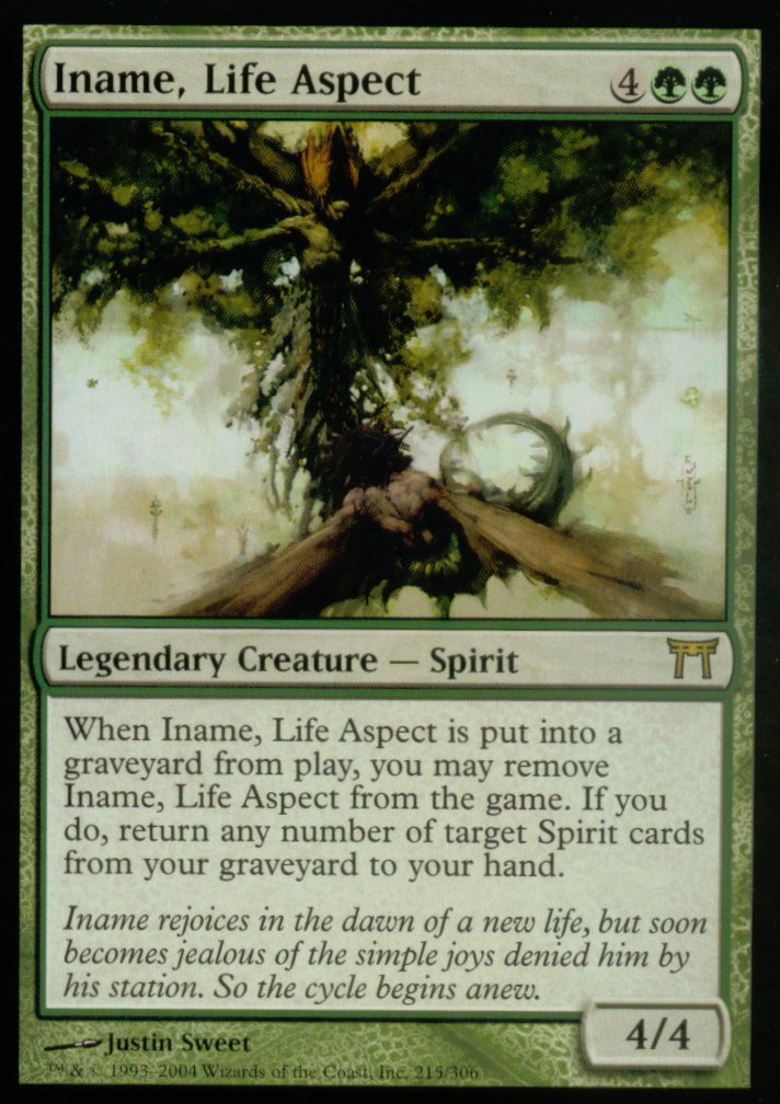 Iname, Life Aspect (Champions of Kamigawa) Damaged / Poor