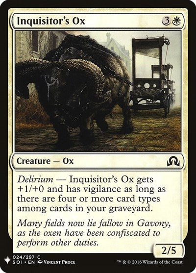 Inquisitor's Ox (Mystery Booster) Light Play