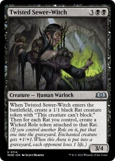 Twisted Sewer-Witch (Wilds of Eldraine) Light Play