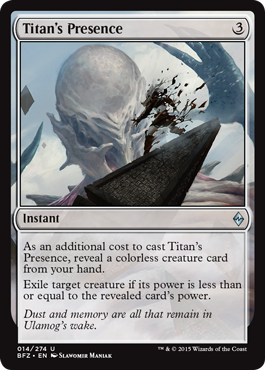 Titan's Presence (Battle for Zendikar) Light Play