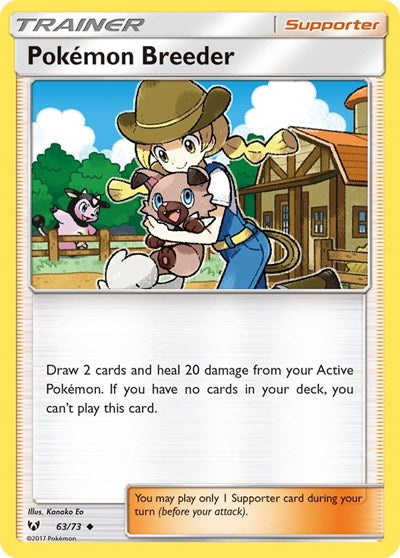 Pokemon Breeder (Shining Legends) Heavy Play Reverse Holofoil