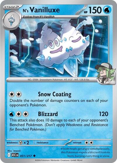 N's Vanilluxe (ME: Ascended Heroes) Light Play