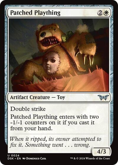 Patched Plaything (Duskmourn: House of Horror) Light Play Foil