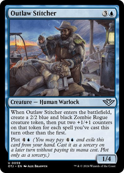 Outlaw Stitcher (Outlaws of Thunder Junction) Light Play Foil