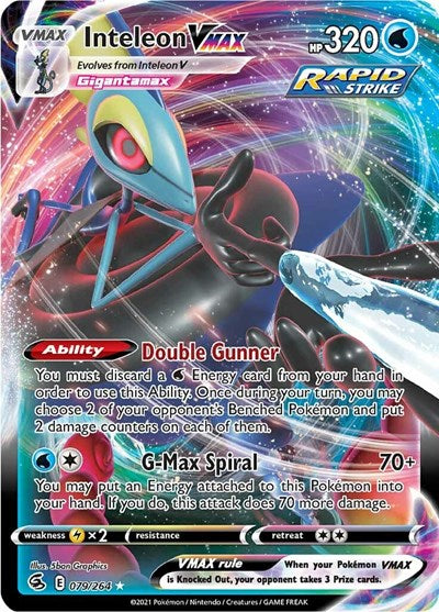 Inteleon VMAX (SWSH08: Fusion Strike) Near Mint Holofoil