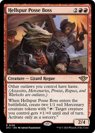 Hellspur Posse Boss (Outlaws of Thunder Junction) Light Play Foil