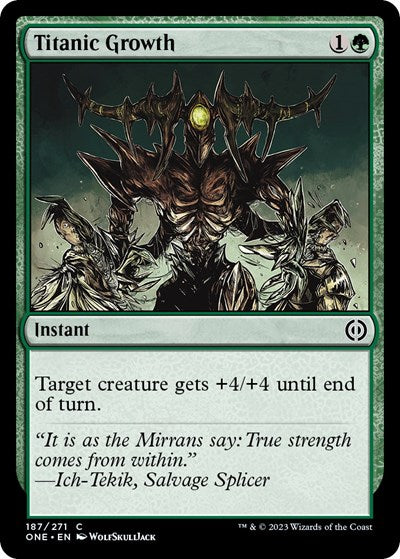 Titanic Growth (Phyrexia: All Will Be One) Light Play