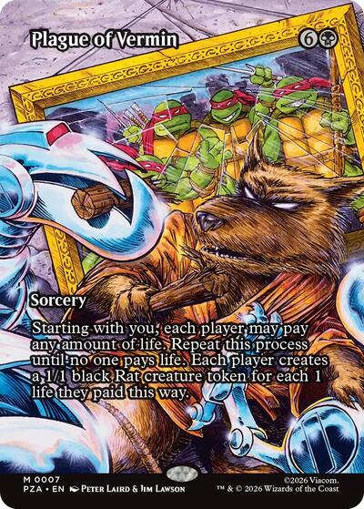 Plague of Vermin (Borderless) (Teenage Mutant Ninja Turtles Eternal-Legal) Light Play
