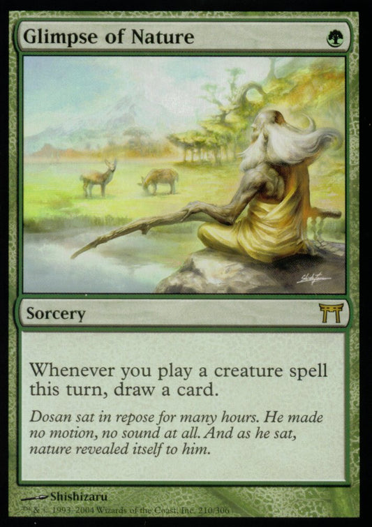 Glimpse of Nature (Champions of Kamigawa) Damaged / Poor