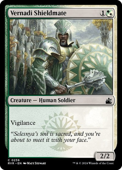 Vernadi Shieldmate (Ravnica Remastered) Light Play Foil