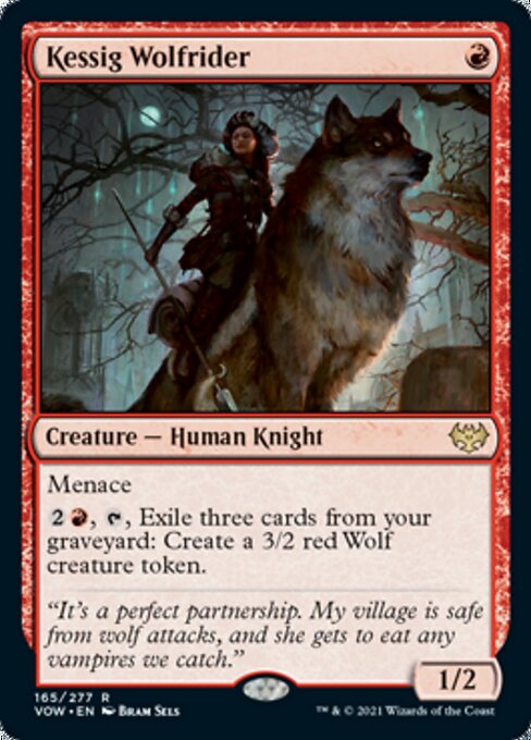 Kessig Wolfrider (Innistrad: Crimson Vow) Light Play Foil